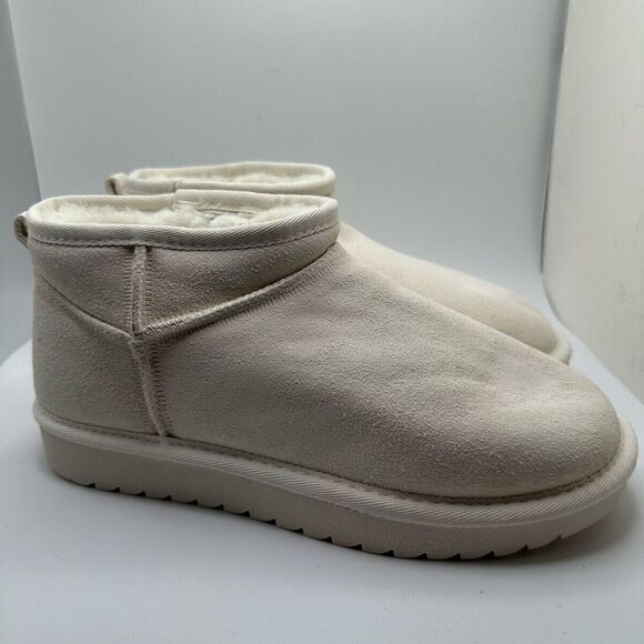 CUSHIONAIRE Women's pull on boot 8 WIDE IVORY - Picture 1 of 7